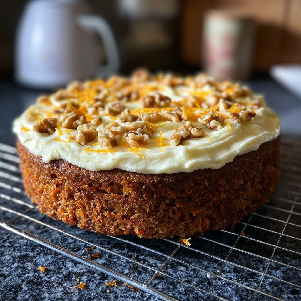 Karottenkuchen Mit Frischkäse Wirbel