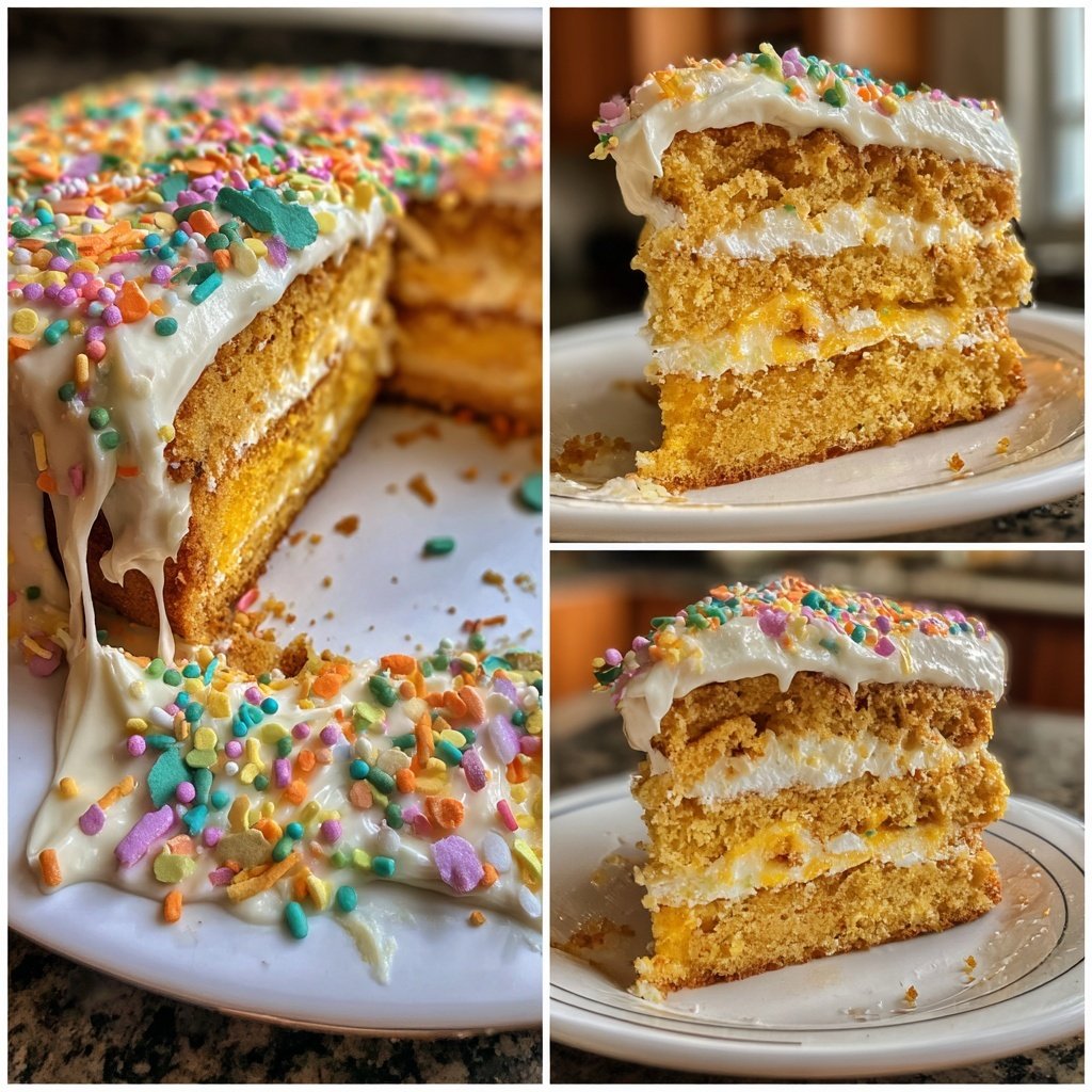 Geburtstagskuchen bunt dekoriert