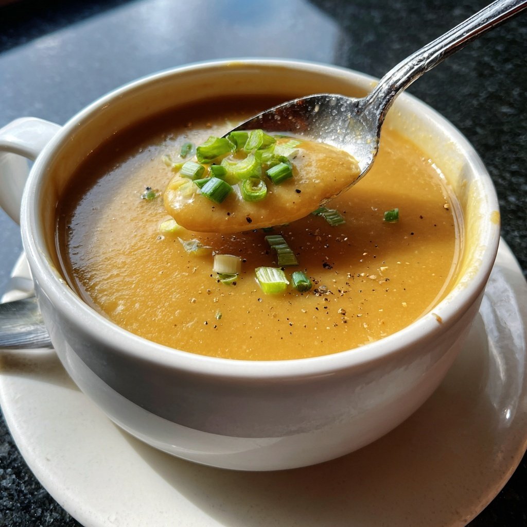 Blumenkohlsuppe mit Lauchzwiebeln