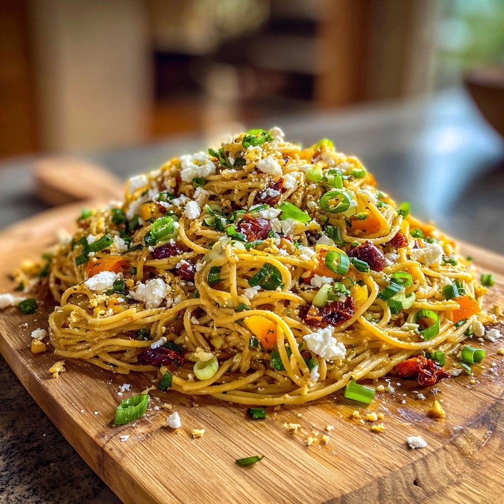 Mediterraner Nudelsalat Mit Feta