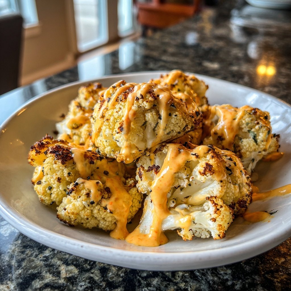 Blumenkohl mit Zitronen-Tahini-Sauce