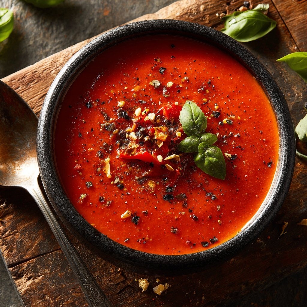 Tomatensuppe mit Paprika