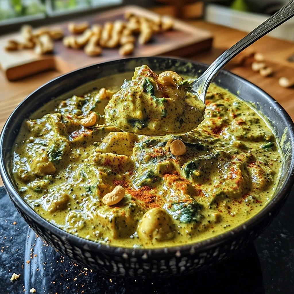 Veganes Grünkohlcurry mit Cashewkernen