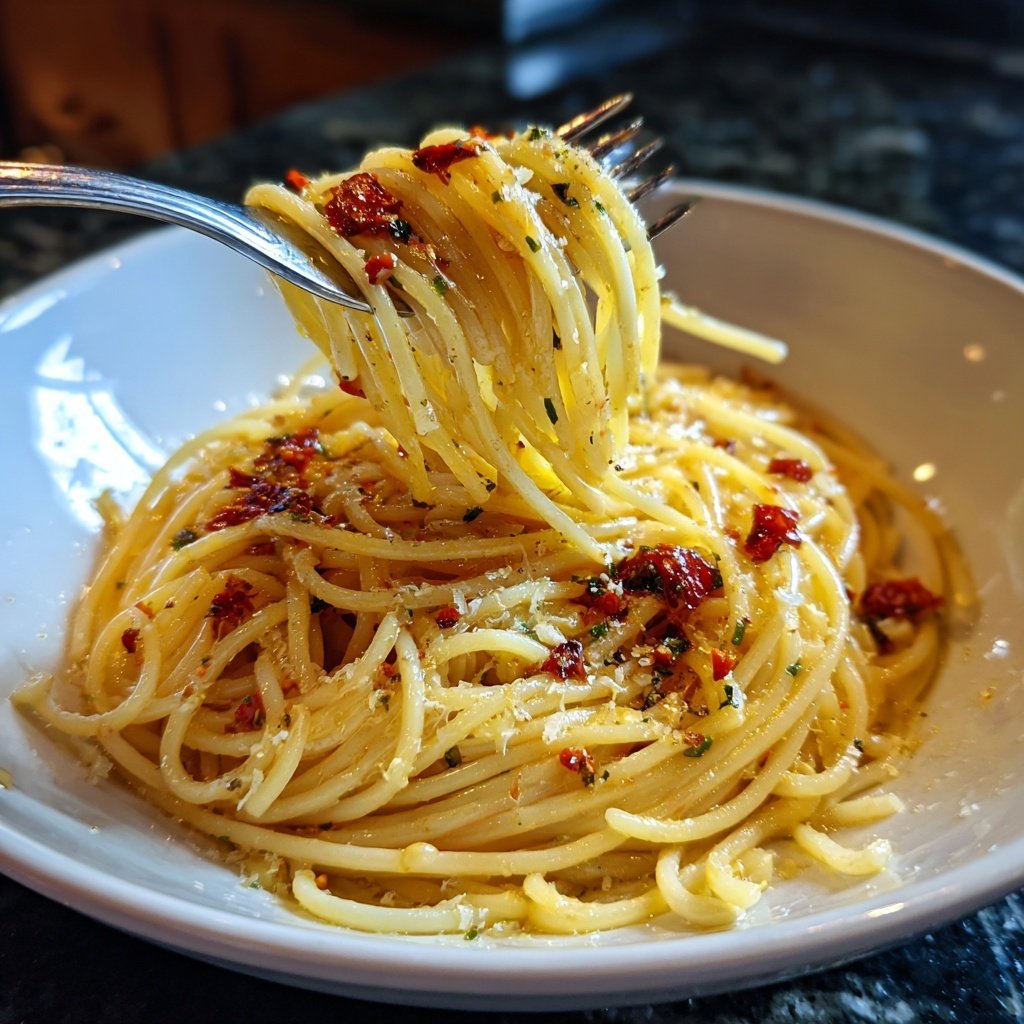 Spaghetti mit Hummeröl und Chili